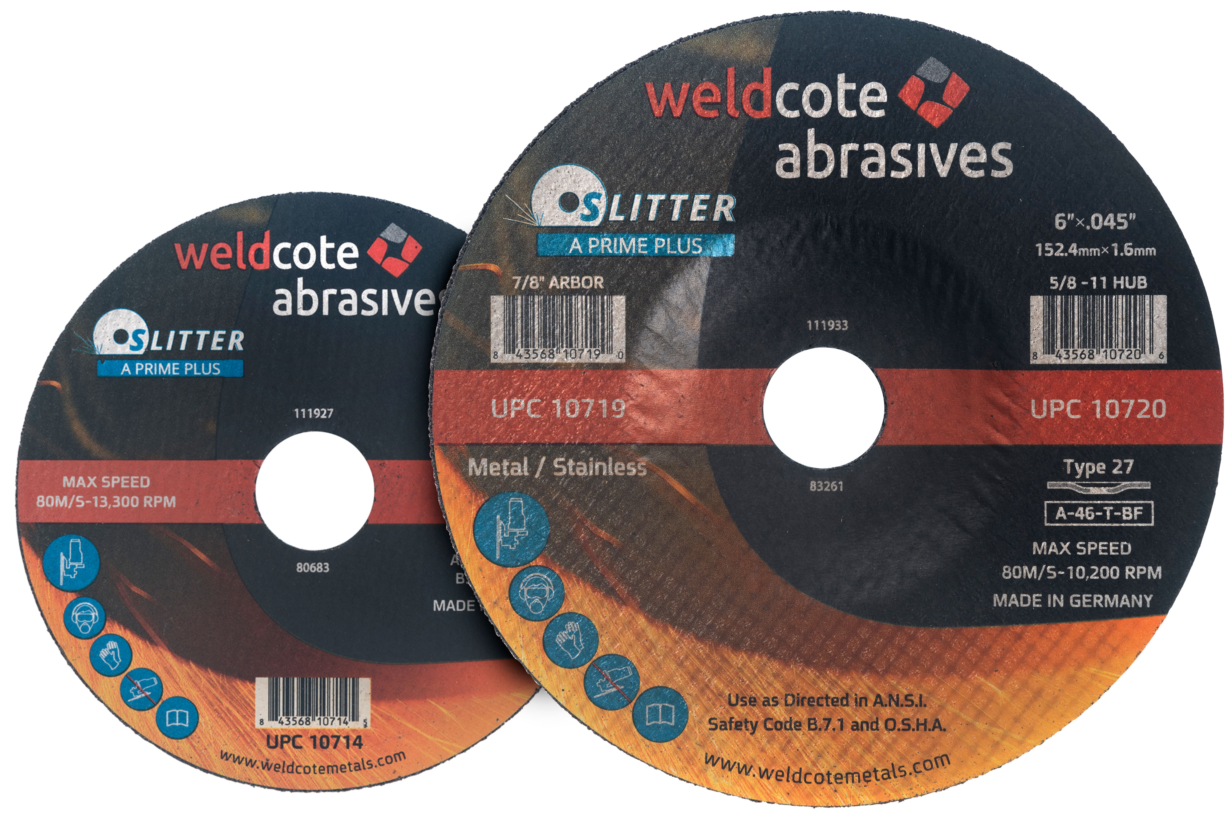 right angle grinder wheels, grinding slitter a prime plus resin bonded abrasives Weldcote